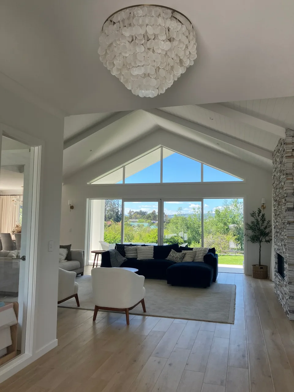 The view from the front door leading directly you outside