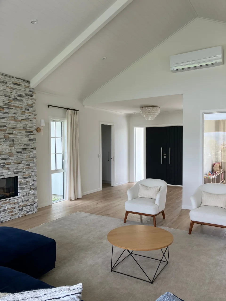 Living room with feature raised ceiling